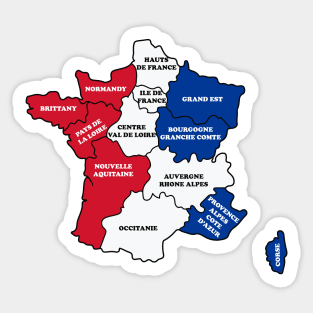 France Map Flag Sticker